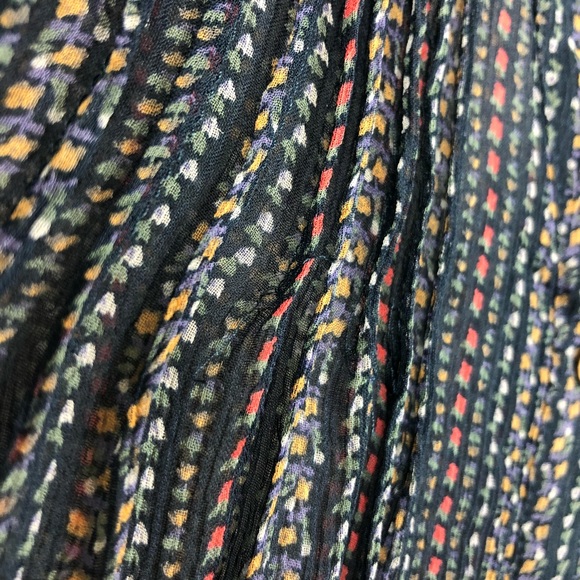 JOIE Silk Peasant Blouse Blue Floral Pattern Small - Picture 12 of 12